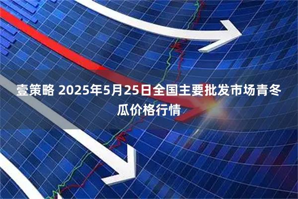 壹策略 2025年5月25日全国主要批发市场青冬瓜价格行情